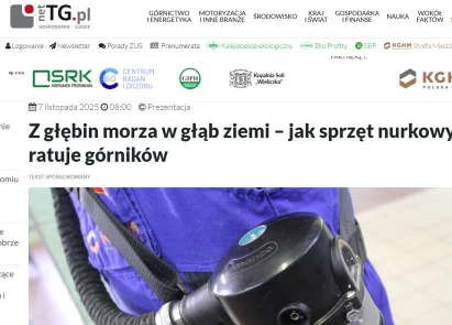 Z głębin morza w głąb ziemi – jak sprzęt nurkowy ratuje górników